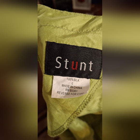 Btg Stunt silk womens top sz L twee profesional ofice trabel boho work preppy - Picture 3 of 7